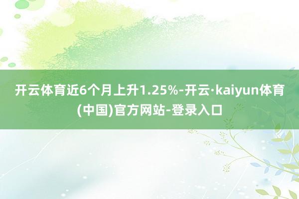 开云体育近6个月上升1.25%-开云·kaiyun体育(中国)官方网站-登录入口