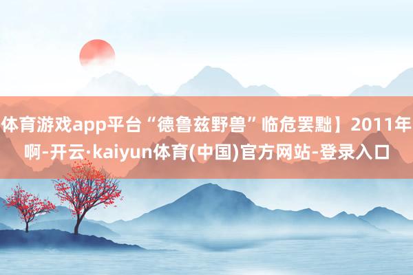 体育游戏app平台“德鲁兹野兽”临危罢黜】2011年啊-开云·kaiyun体育(中国)官方网站-登录入口