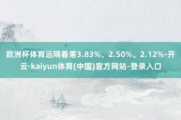 欧洲杯体育远隔着落3.83%、2.50%、2.12%-开云·kaiyun体育(中国)官方网站-登录入口